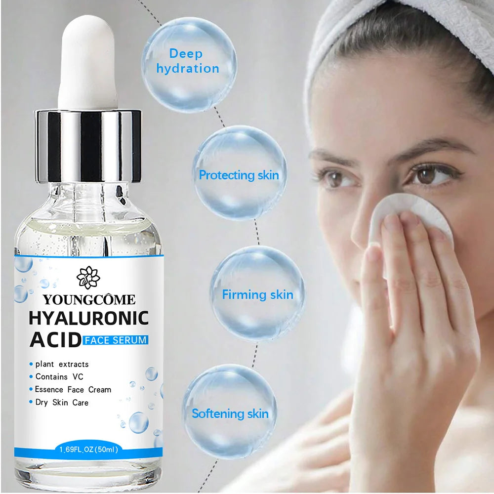 Sérum facial coreano de ácido hialurónico: esencia hidratante profunda para una piel suave y luminosa | Cuidado facial antiedad y reparador