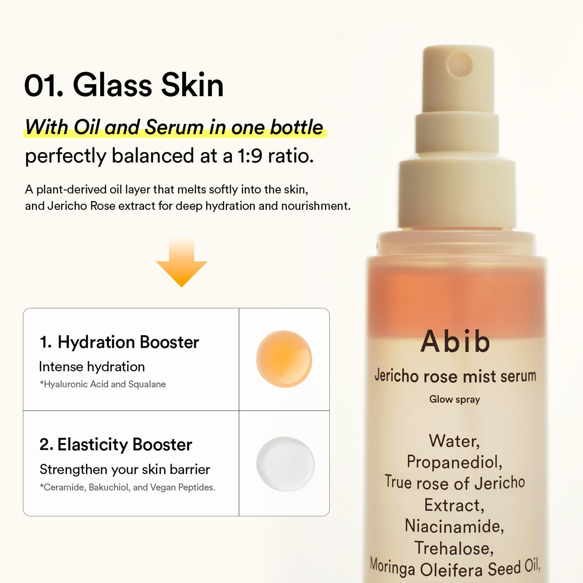 Abib Jericho Rose Mist Serum Glow Spray – Brume-sérum visage éclat 100 ml