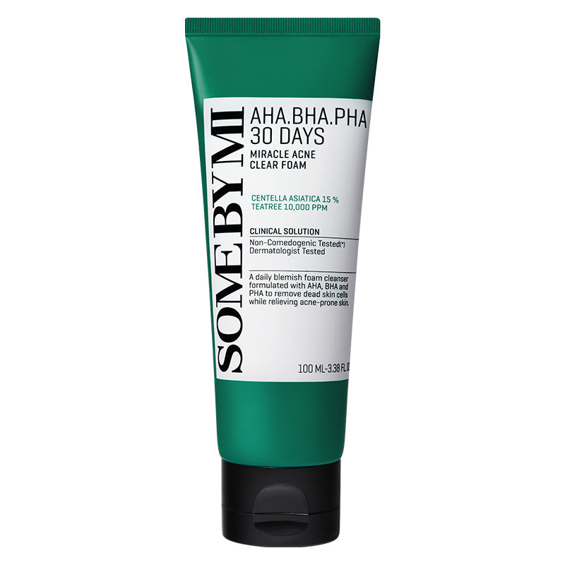 Some By Mi AHA BHA PHA 30 Days Miracle Acne Clear Foam – Espuma limpiadora facial AHA BHA PHA 100 ml