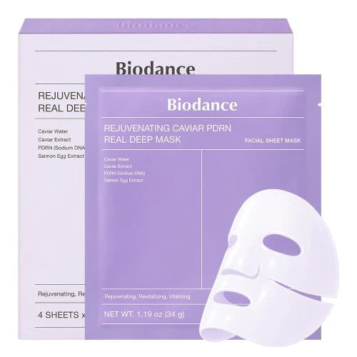 BIODANCE Rejuvenating Caviar PDRN Real Deep Mask – Premium Masks x4