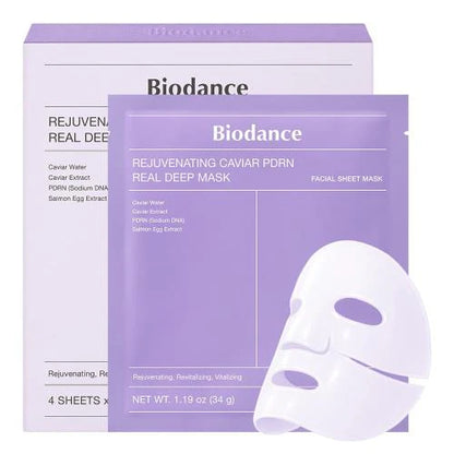 BIODANCE Rejuvenating Caviar PDRN Real Deep Mask – Premium Masks x4