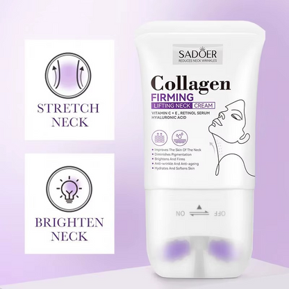 Crema para el cuello con rodillo | Crema reafirmante antiarrugas con aplicador de rodillo