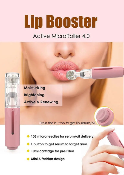 Derma Roller Titanium: Cuidado labial específico, estimulación y aplicador de sérum