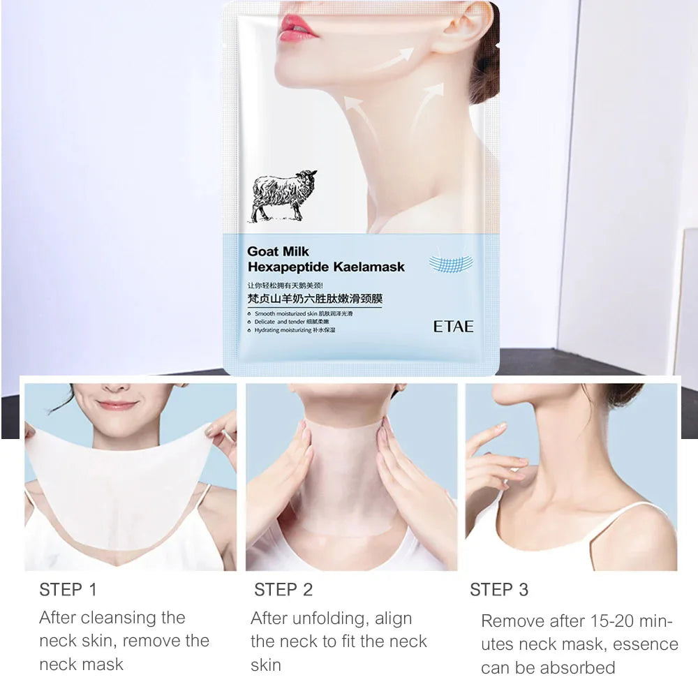 Mascarilla KaelaMask con Hexapéptidos de Leche de Cabra | Mascarilla Hidratante y Reafirmante para el Cuello