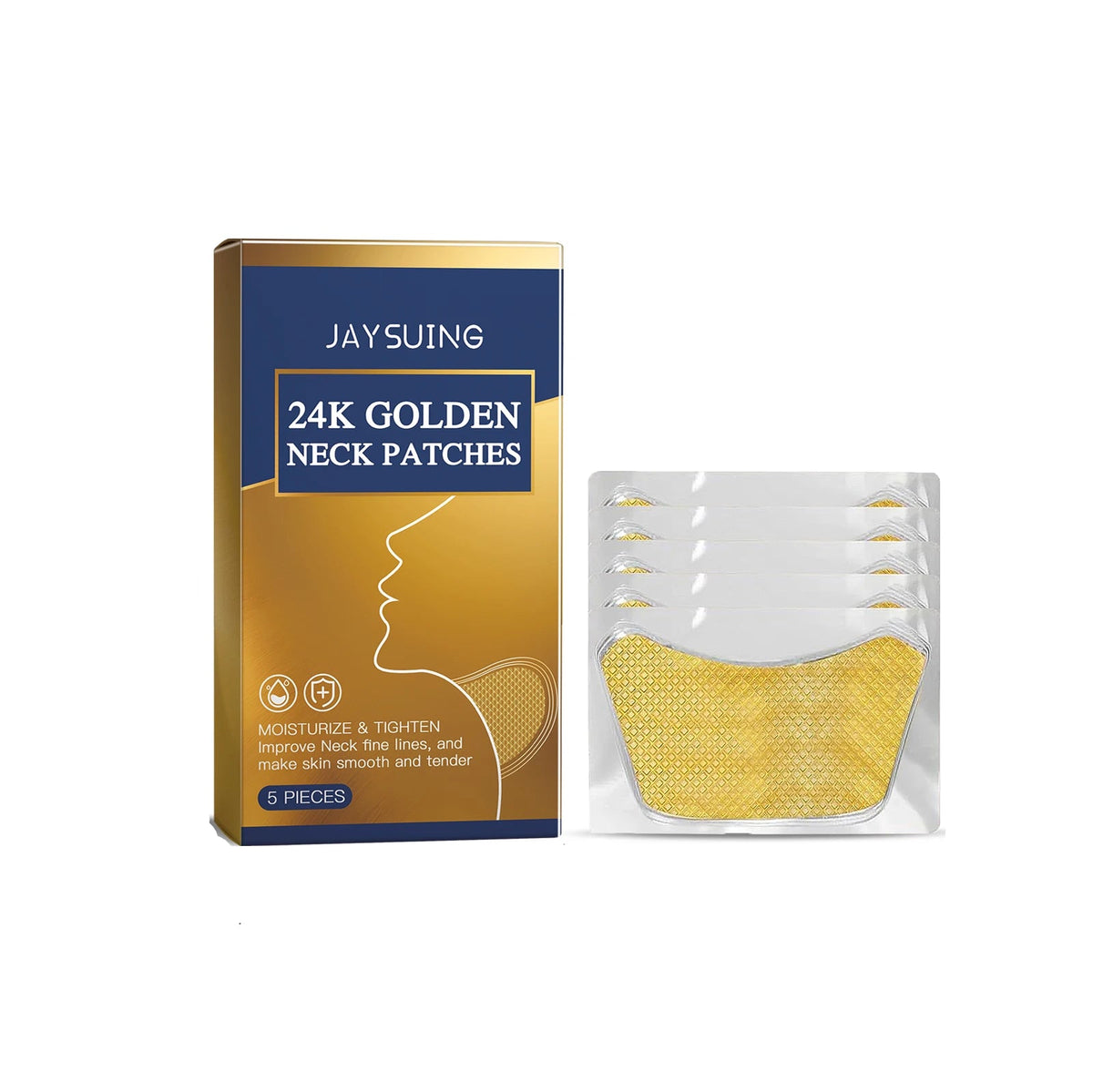 24K Gold Collagen Neck Patch | Patchs Cou Raffermissants Or et Rétinol