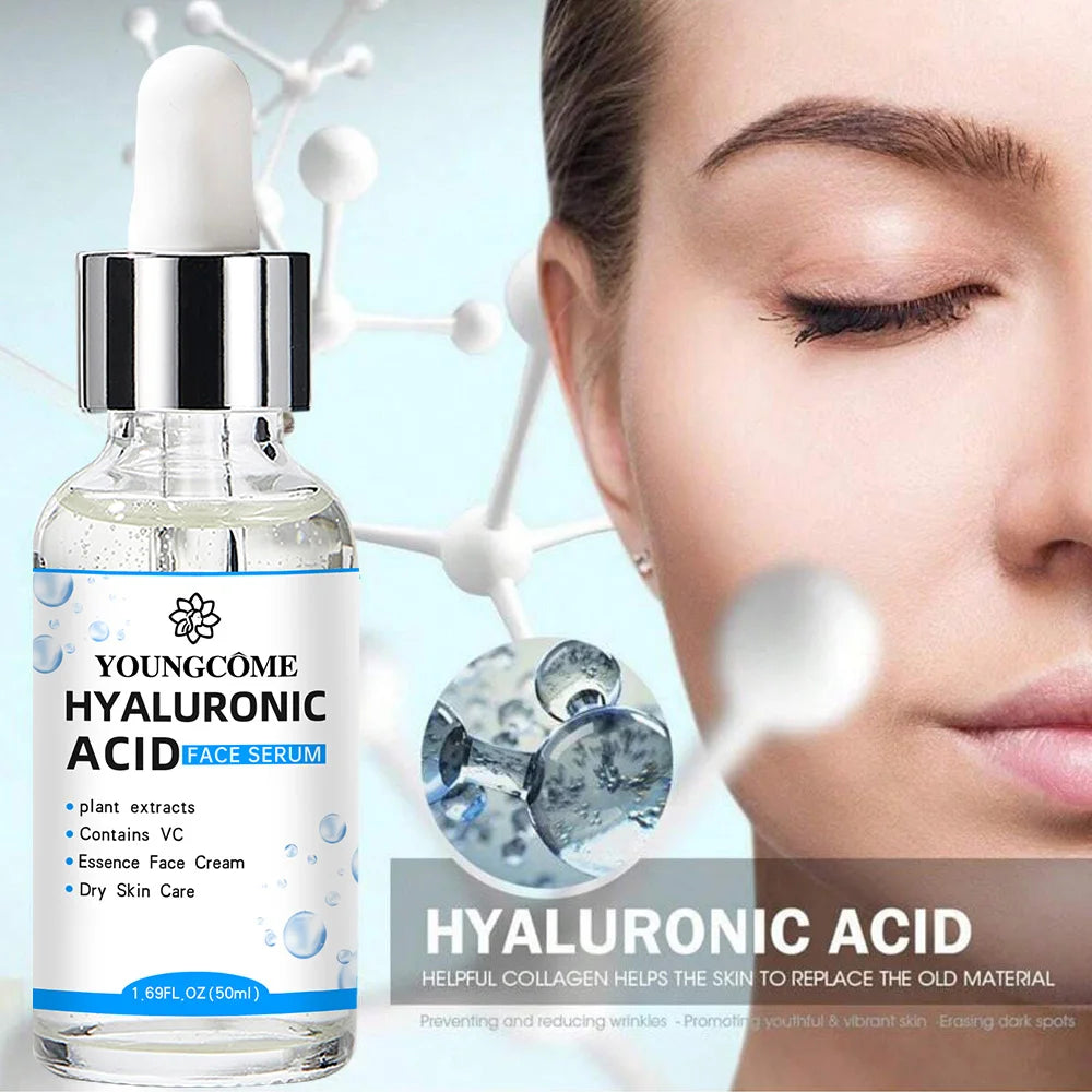 Sérum facial coreano de ácido hialurónico: esencia hidratante profunda para una piel suave y luminosa | Cuidado facial antiedad y reparador