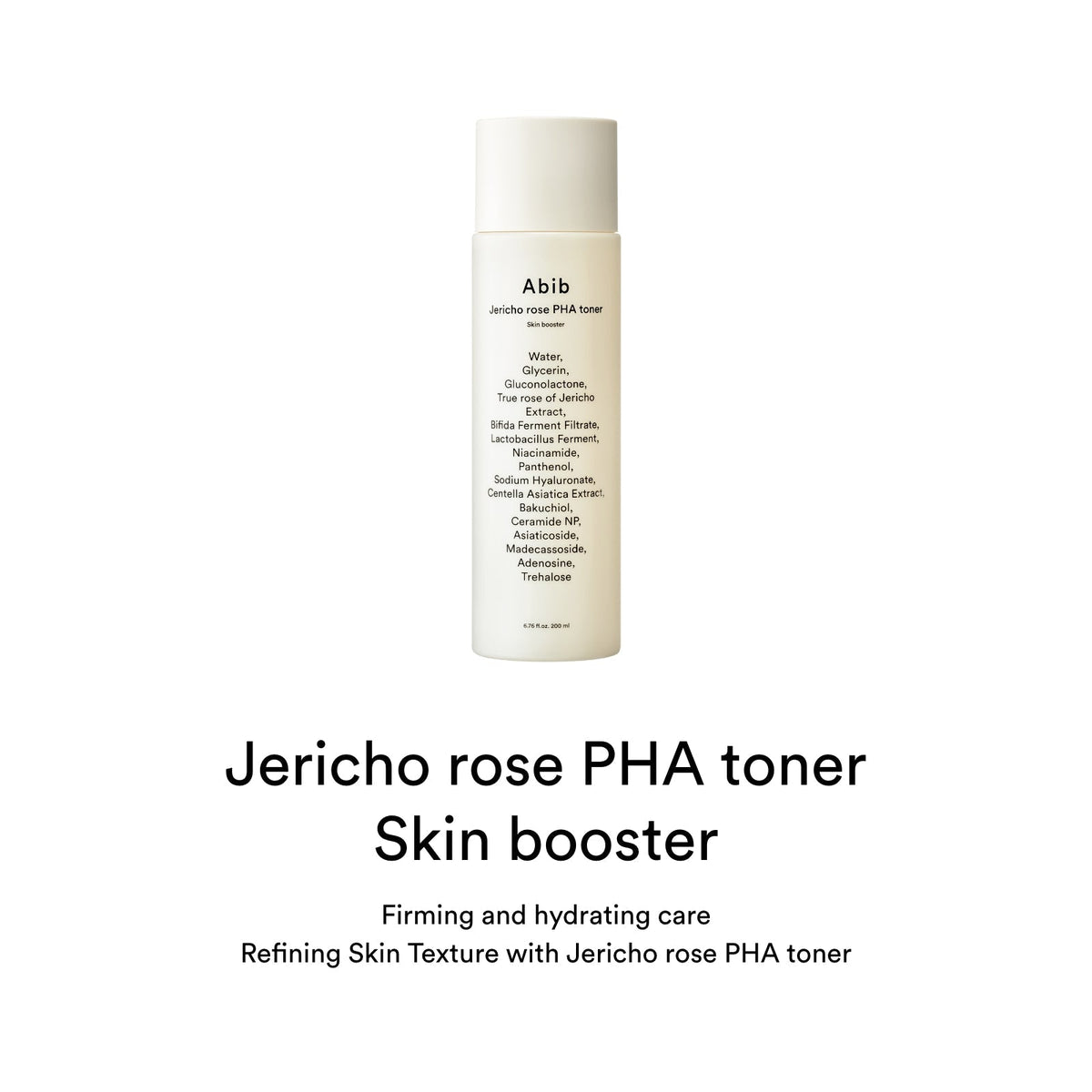 Abib Jericho Rose PHA Toner Skin Booster – Tónico exfoliante suave con PHA 200 ml