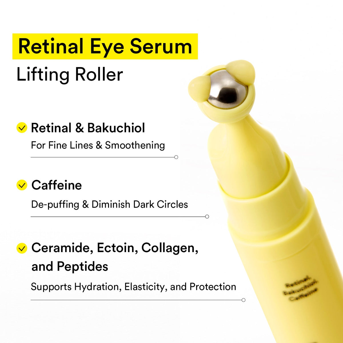 Abib Retinal Eye Serum Lifting Roller – Sérum yeux au rétinal avec roller 15 ml