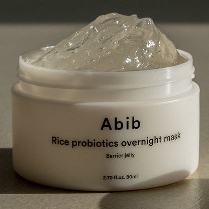 Abib Rice Probiotics Overnight Mask Barrier Jelly – Rice and ferments overnight mask 80 ml