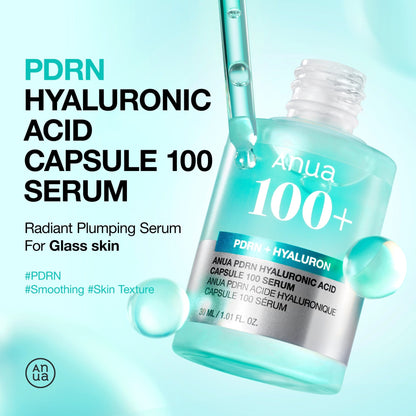 Anua PDRN Hyaluronic Acid Capsule 100 Serum – Sérum hydratant PDRN et acide hyaluronique 30 ml