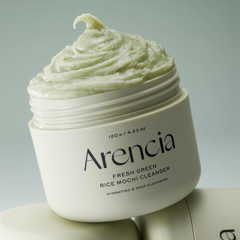 Arencia Fresh Green Rice Mochi Cleanser – Limpiador mochi de arroz y té verde 120 g