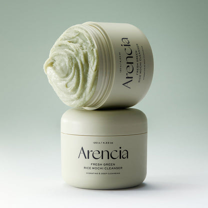 Arencia Fresh Green Rice Mochi Cleanser – Limpiador mochi de arroz y té verde 120 g