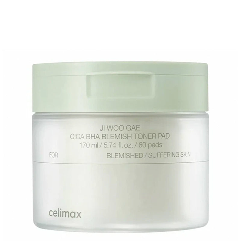 Celimax Jiwoogae Cica BHA Blemish Toner Pad – Cica BHA PHA LHA exfoliating pads 170 ml / 60 pads