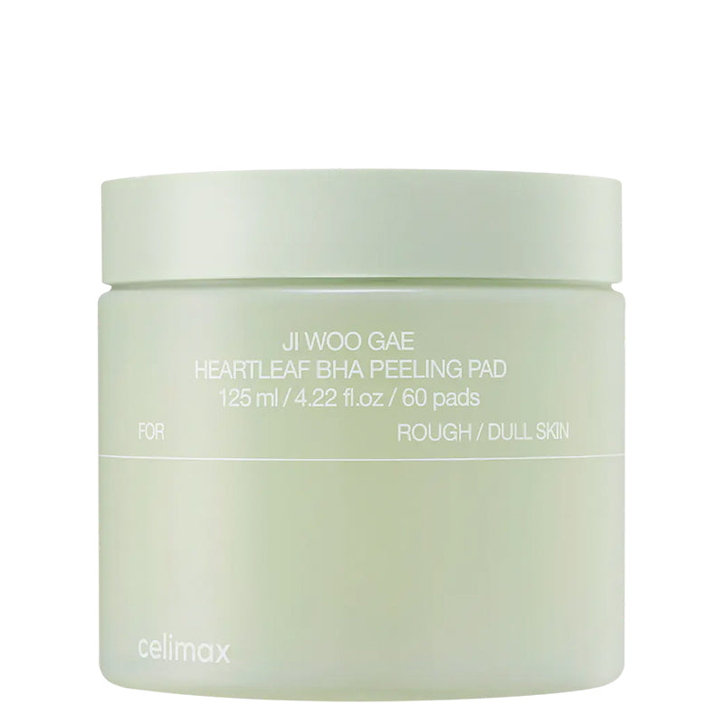 Celimax Jiwoogae Heartleaf BHA Peeling Pad – Heartleaf BHA exfoliating pads 125ml / 60pcs