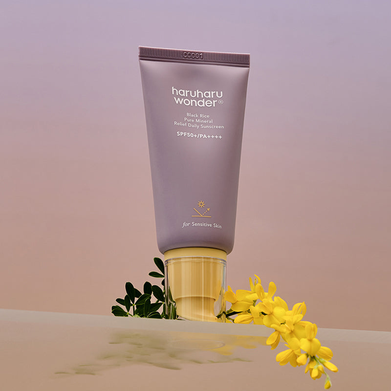Haruharu Wonder Black Rice Pure Mineral Relief Daily Sunscreen – Crème solaire minérale Black Rice SPF50+ PA++++ 50 ml