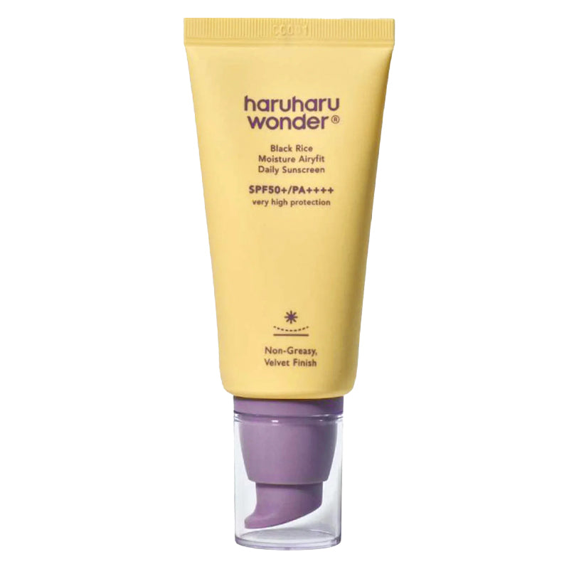 Haruharu Wonder Black Rice Moisture Airyfit Daily Sunscreen SPF50+ PA++++ – Crème solaire Black Rice Airyfit SPF50+ PA++++ 50 ml