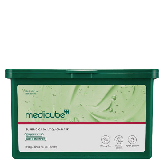 Medicube Super Cica Daily Quick Mask – Masques tissu hydratants à la centella 350 g (30 masques)