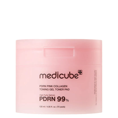 Medicube PDRN Pink Collagen Toning Gel Toner Pad, 70 pads — product presentation