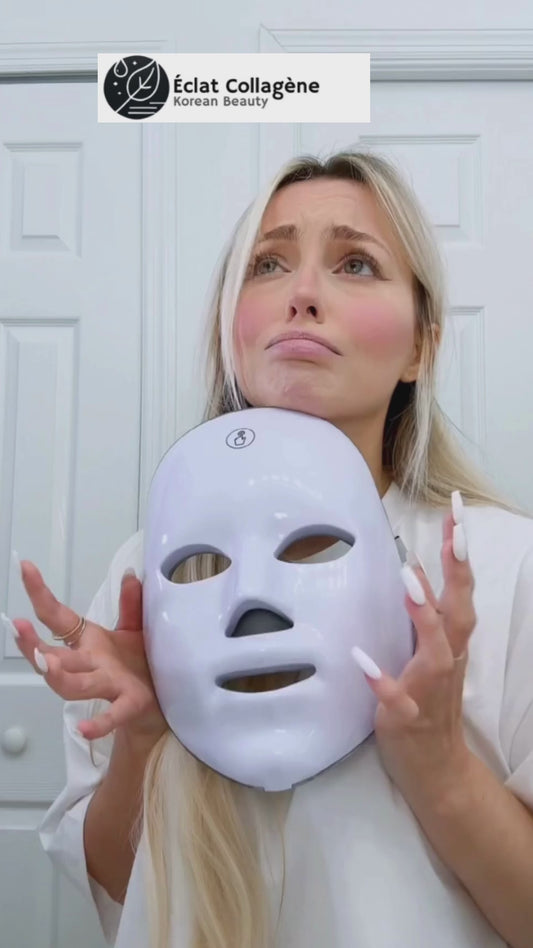 Masque LED Visage Rechargeable | Soin Professionnel Anti-Âge et Éclat