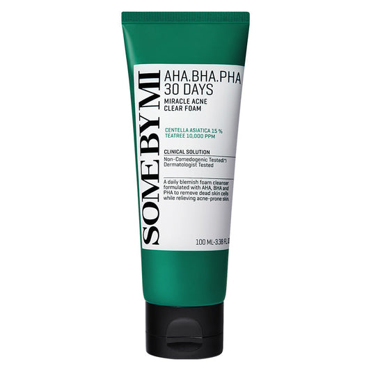 Some By Mi AHA BHA PHA 30 Days Miracle Acne Clear Foam – Mousse nettoyante visage AHA BHA PHA 100 ml