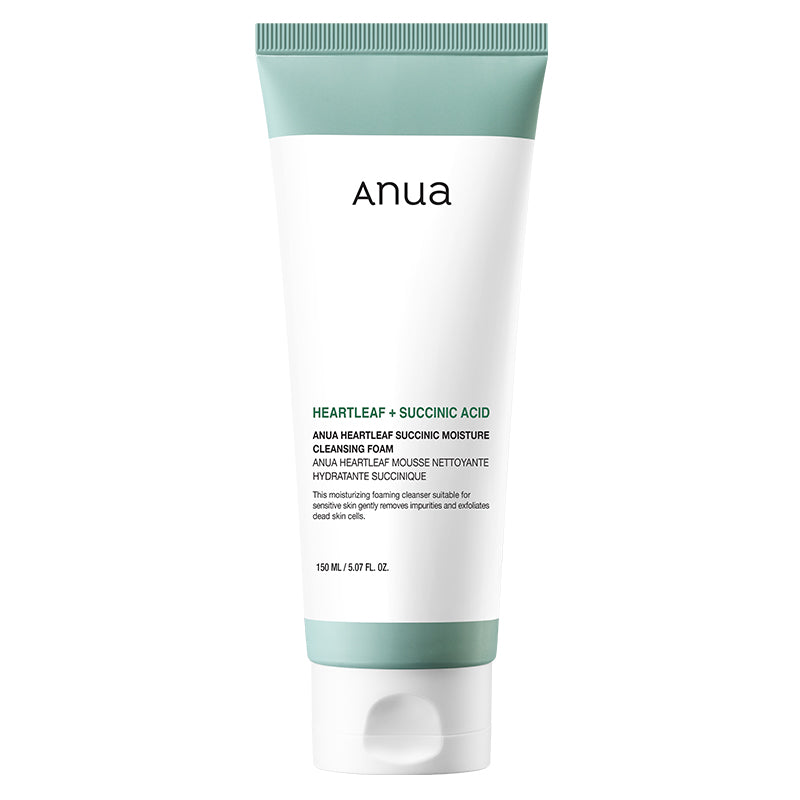 Anua Heartleaf Succinic Moisture Cleansing Foam – Espuma limpiadora con heartleaf 150 ml
