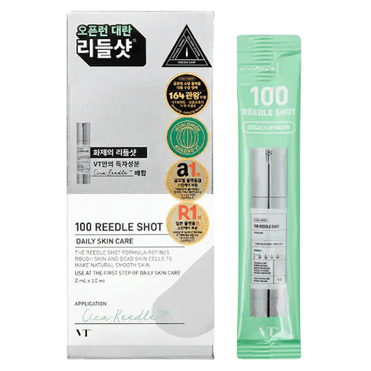 VT Cosmetics Reedle Shot 100 Stick Pouch – Soin visage en sachets 10 × 2 ml
